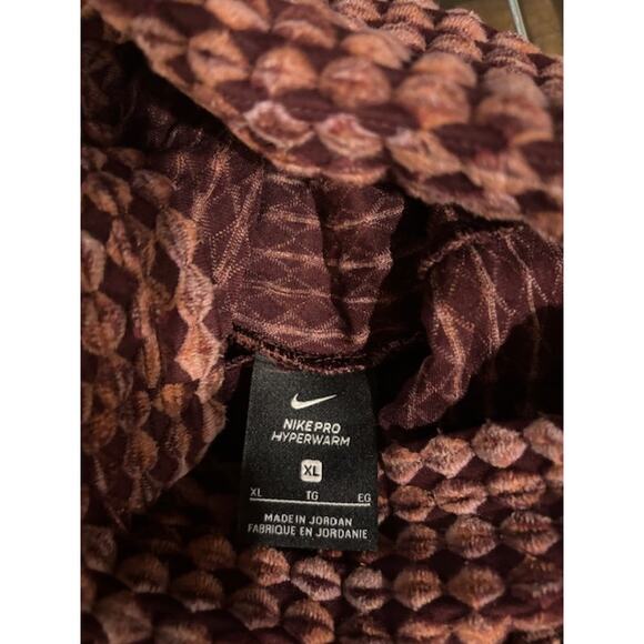 Nike Pro Hyperwarm Pullover Shirt LS Mock Neck Training Top Run Womens XL - Picture 7 of 7